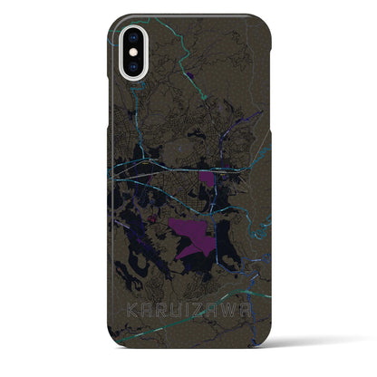 【軽井沢（長野県）】地図柄iPhoneケース（バックカバータイプ）