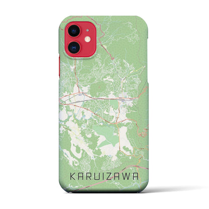 【軽井沢（長野県）】地図柄iPhoneケース（バックカバータイプ）