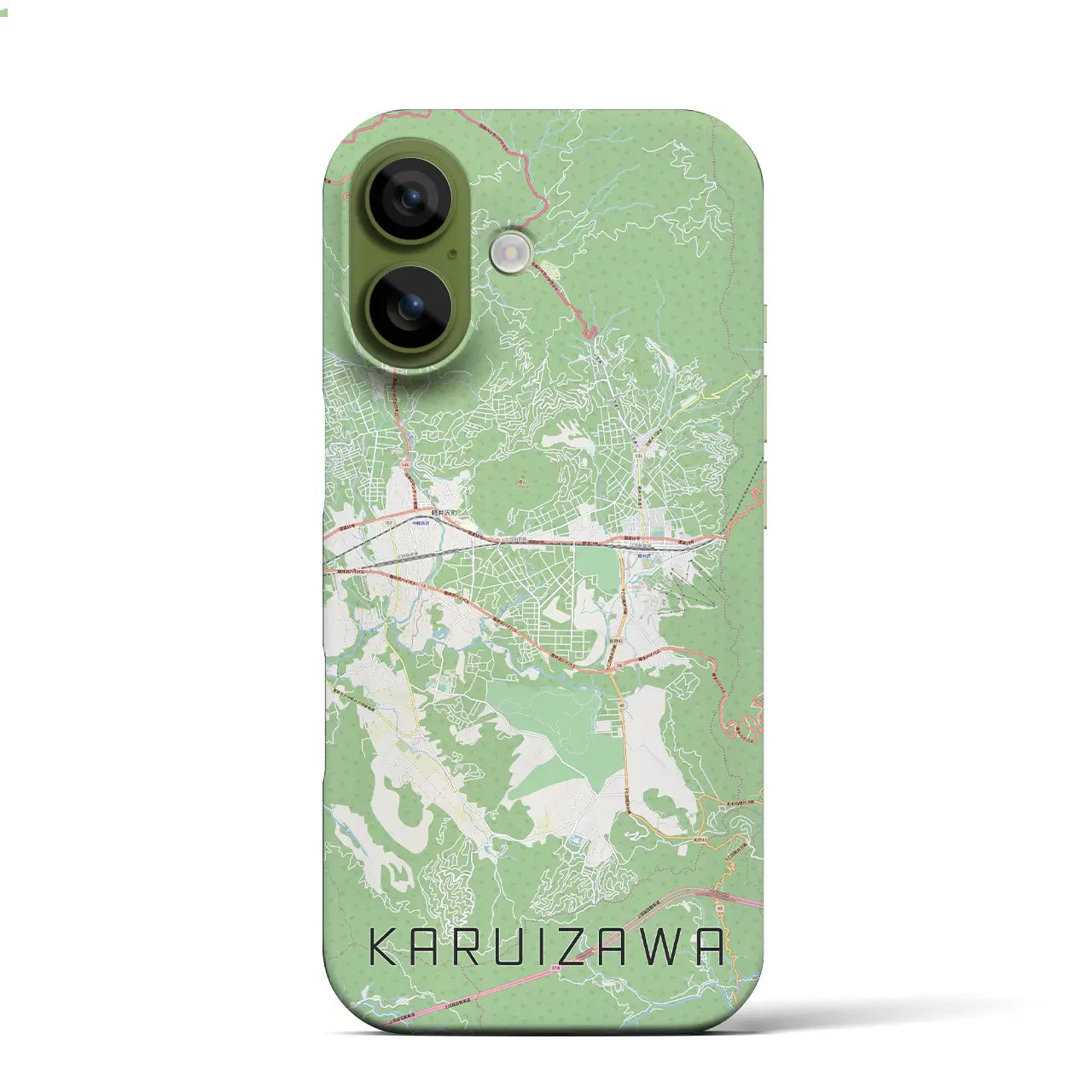 【軽井沢（長野県）】地図柄iPhoneケース（バックカバータイプ）