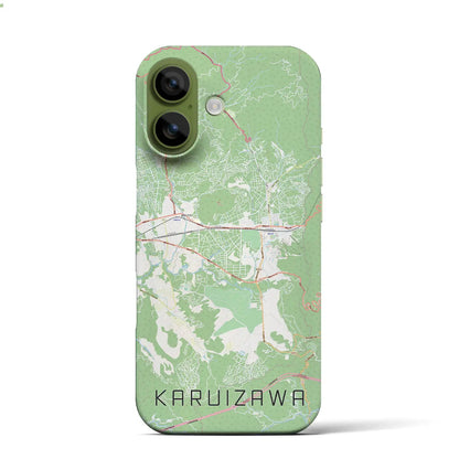 【軽井沢（長野県）】地図柄iPhoneケース（バックカバータイプ）