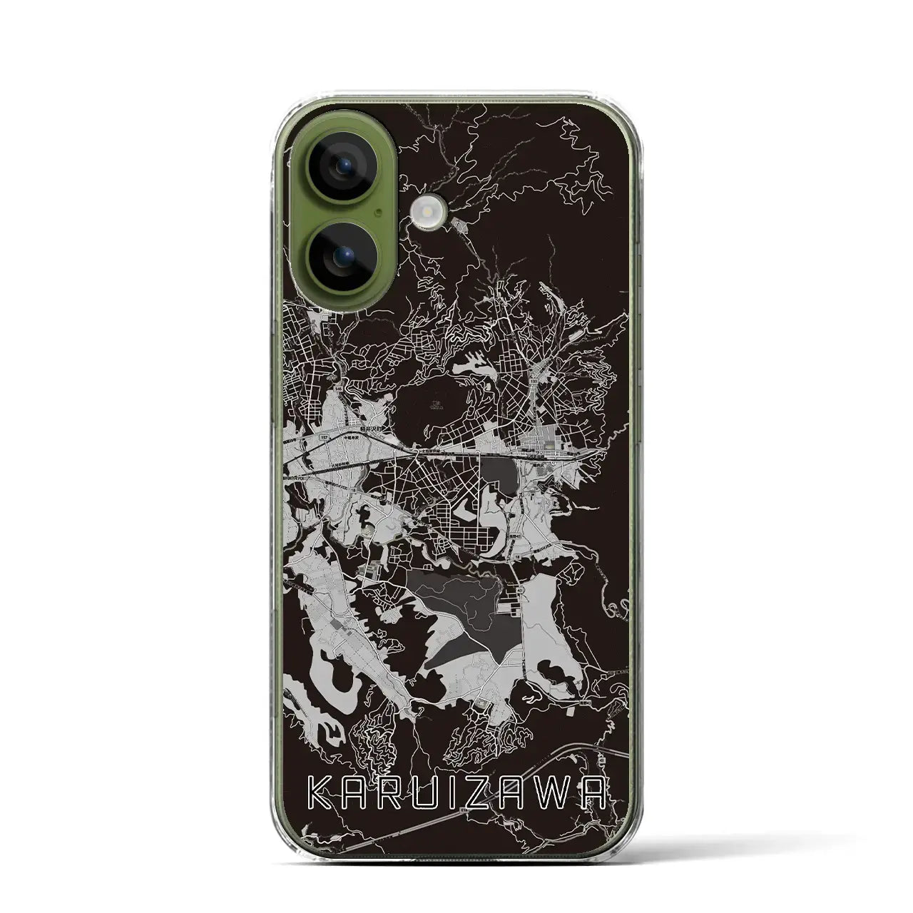 【軽井沢（長野県）】地図柄iPhoneケース（クリアタイプ）