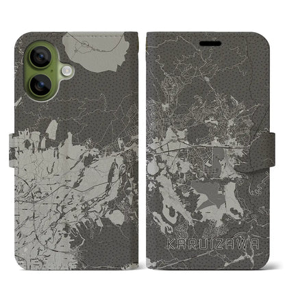 【軽井沢（長野県）】地図柄iPhoneケース（手帳タイプ）