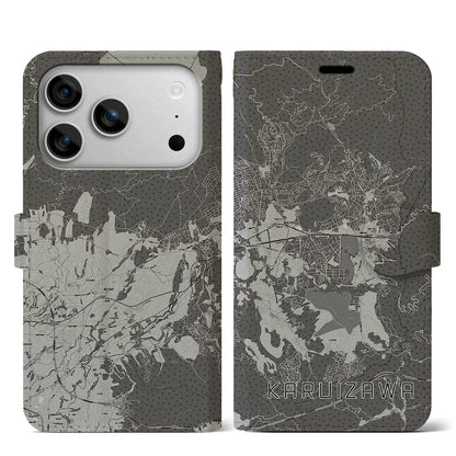 【軽井沢（長野県）】地図柄iPhoneケース（手帳タイプ）