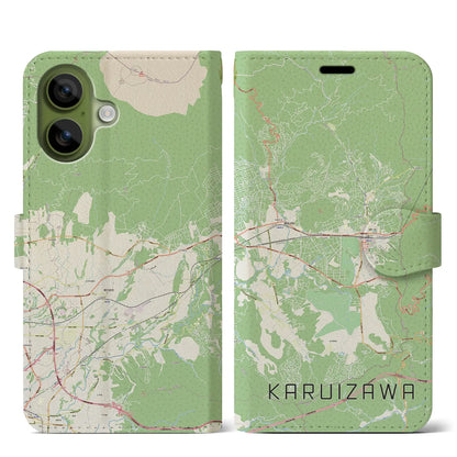 【軽井沢（長野県）】地図柄iPhoneケース（手帳タイプ）