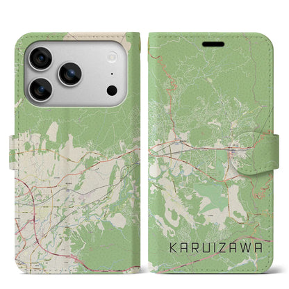 【軽井沢（長野県）】地図柄iPhoneケース（手帳タイプ）