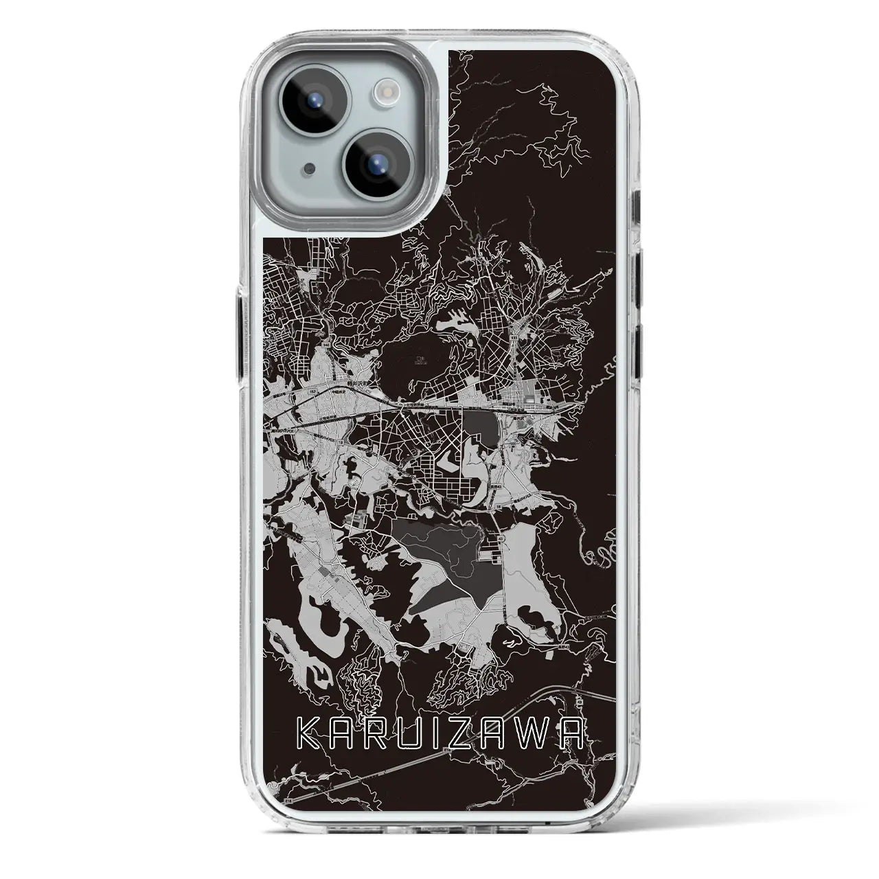【軽井沢（長野県）】地図柄iPhoneケース（MagSafeタイプ）