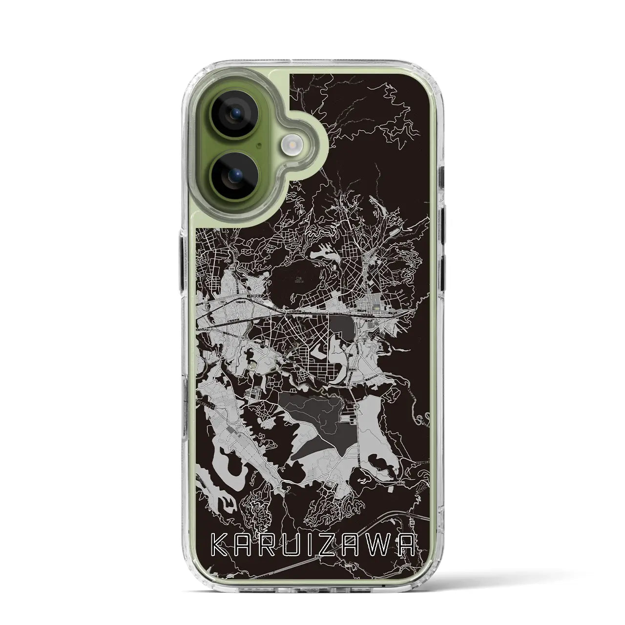 【軽井沢（長野県）】地図柄iPhoneケース（MagSafeタイプ）