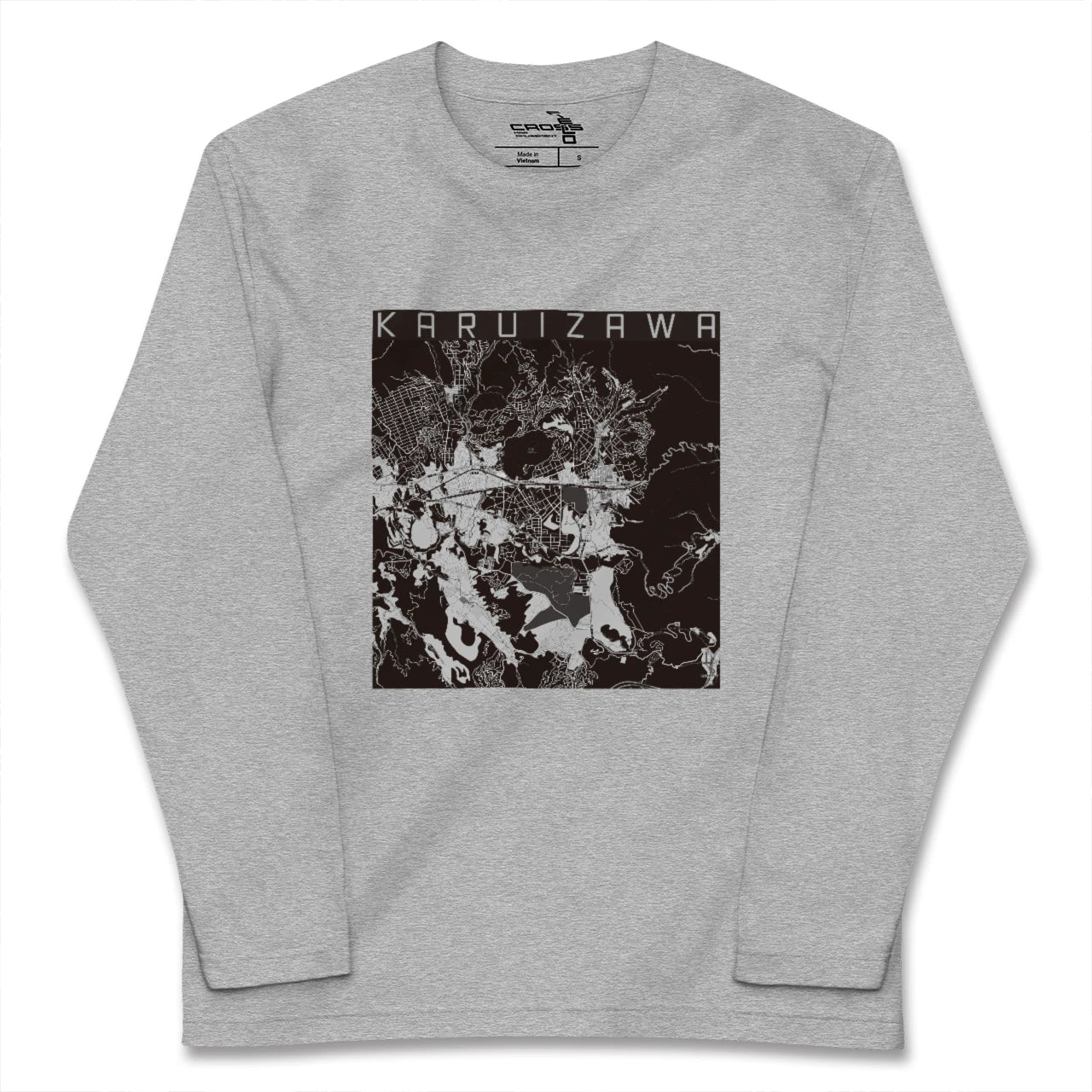 【軽井沢（長野県）】地図柄ロングスリーブTシャツ