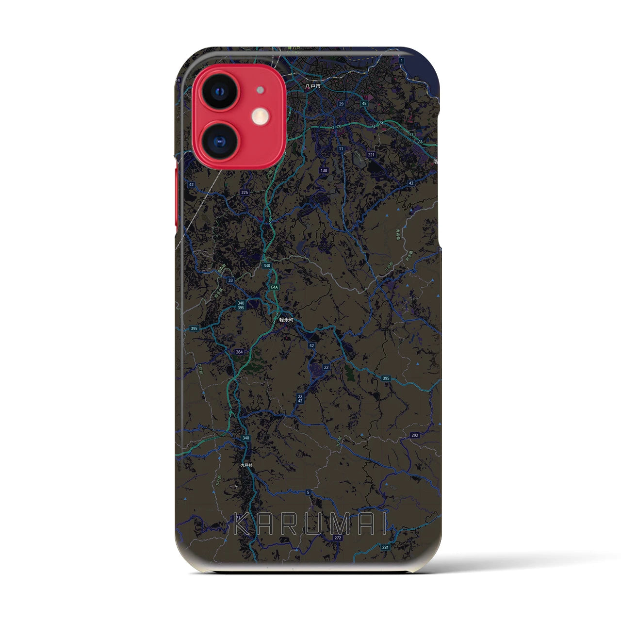 【軽米（岩手県）】地図柄iPhoneケース（バックカバータイプ）