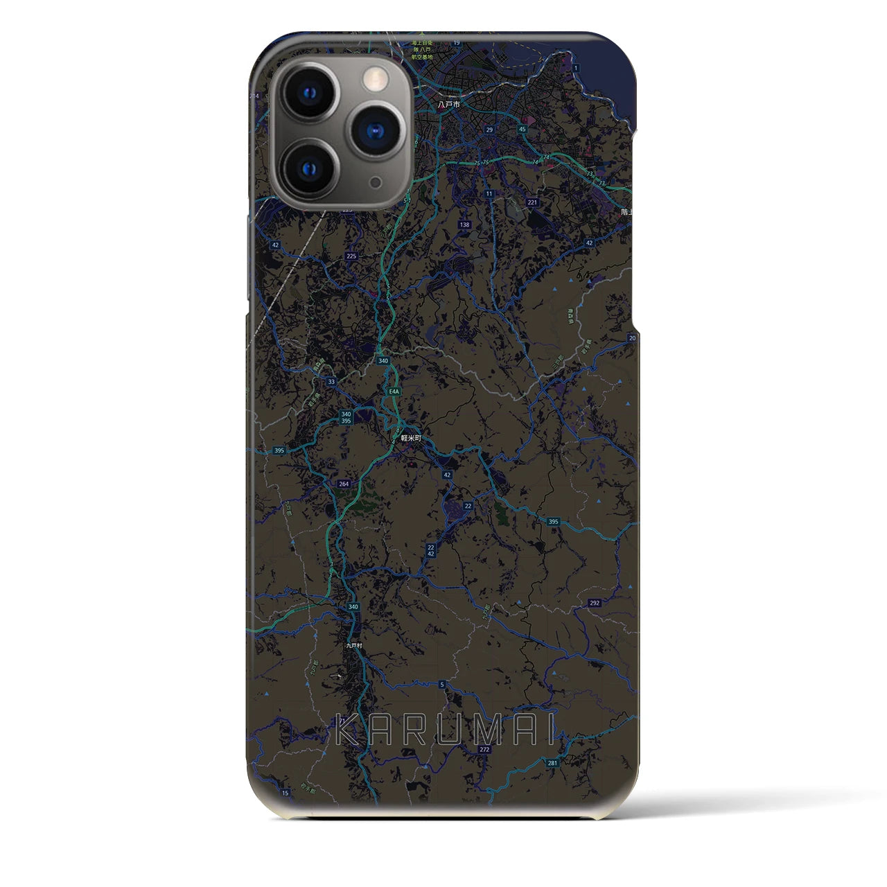 【軽米（岩手県）】地図柄iPhoneケース（バックカバータイプ）