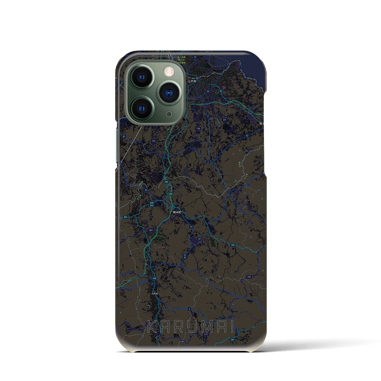 【軽米（岩手県）】地図柄iPhoneケース（バックカバータイプ）