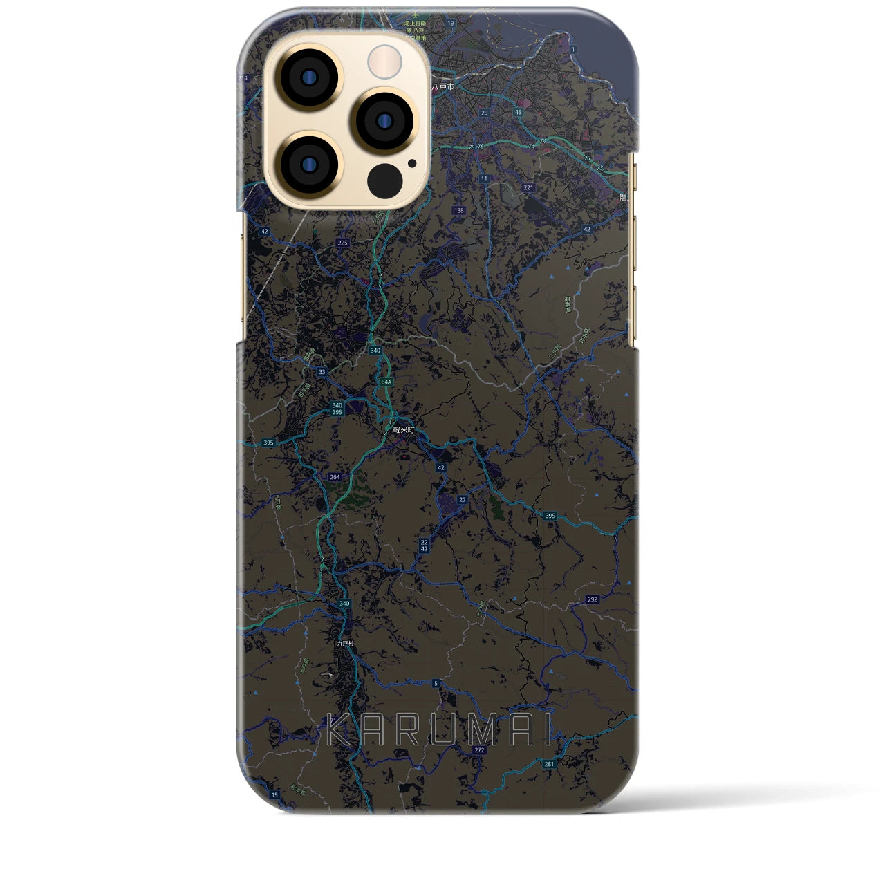【軽米（岩手県）】地図柄iPhoneケース（バックカバータイプ）
