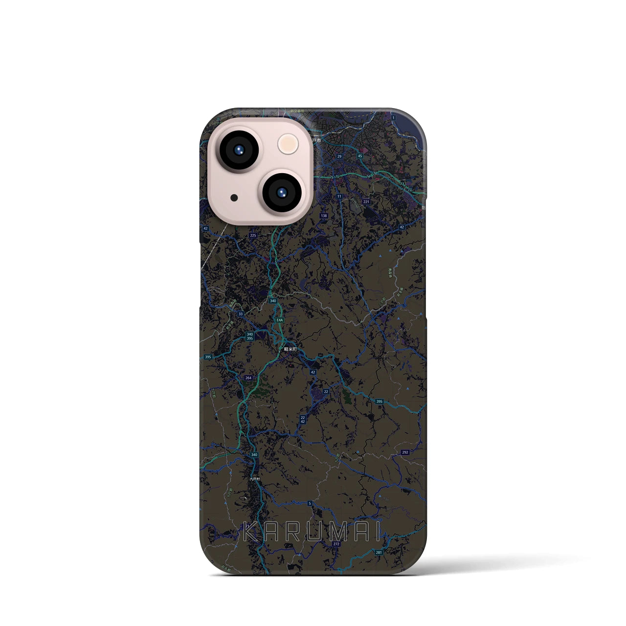 【軽米（岩手県）】地図柄iPhoneケース（バックカバータイプ）