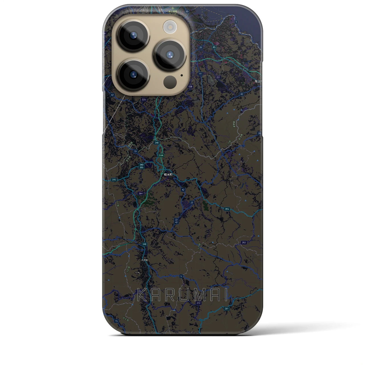 【軽米（岩手県）】地図柄iPhoneケース（バックカバータイプ）