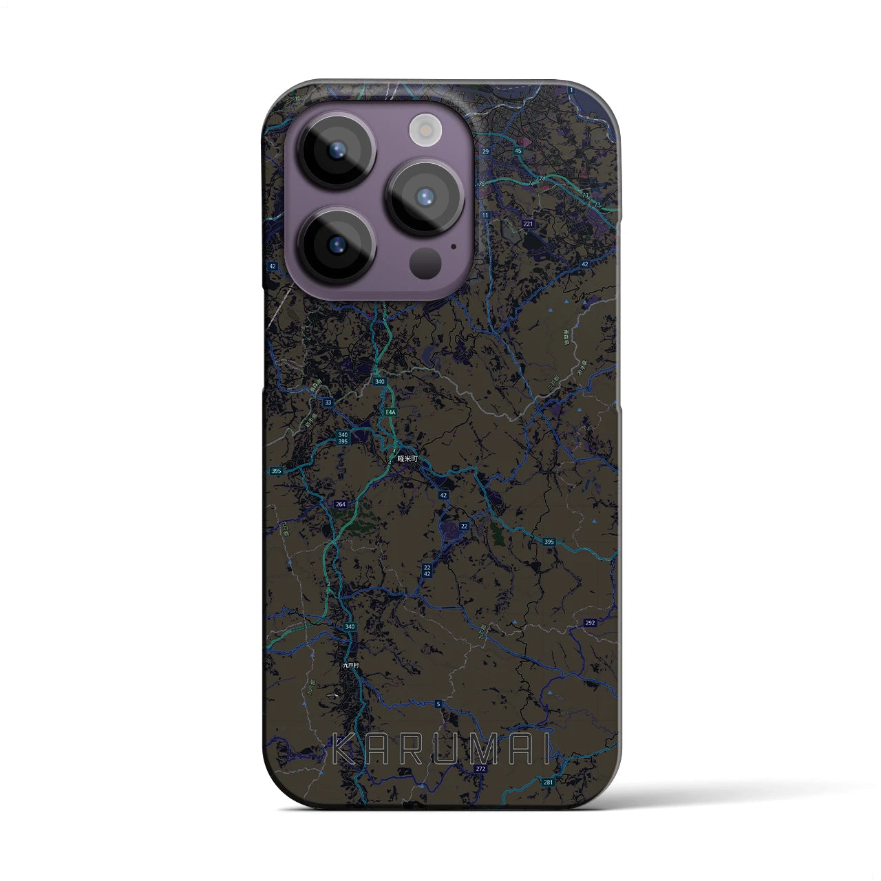 【軽米（岩手県）】地図柄iPhoneケース（バックカバータイプ）