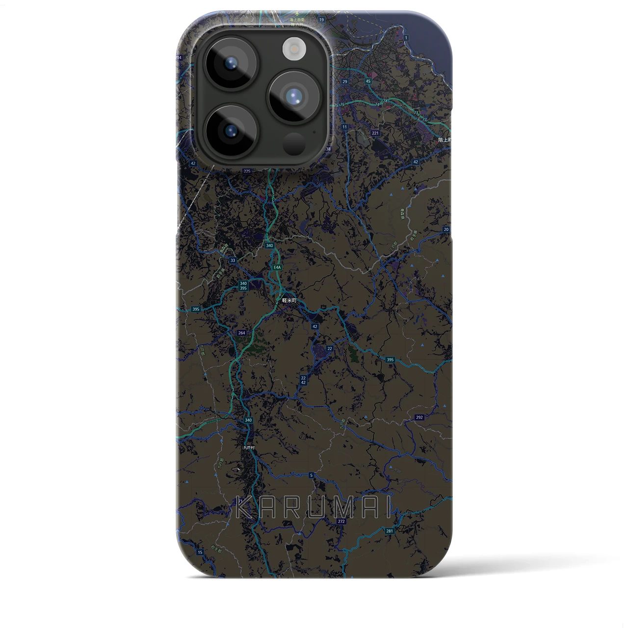 【軽米（岩手県）】地図柄iPhoneケース（バックカバータイプ）