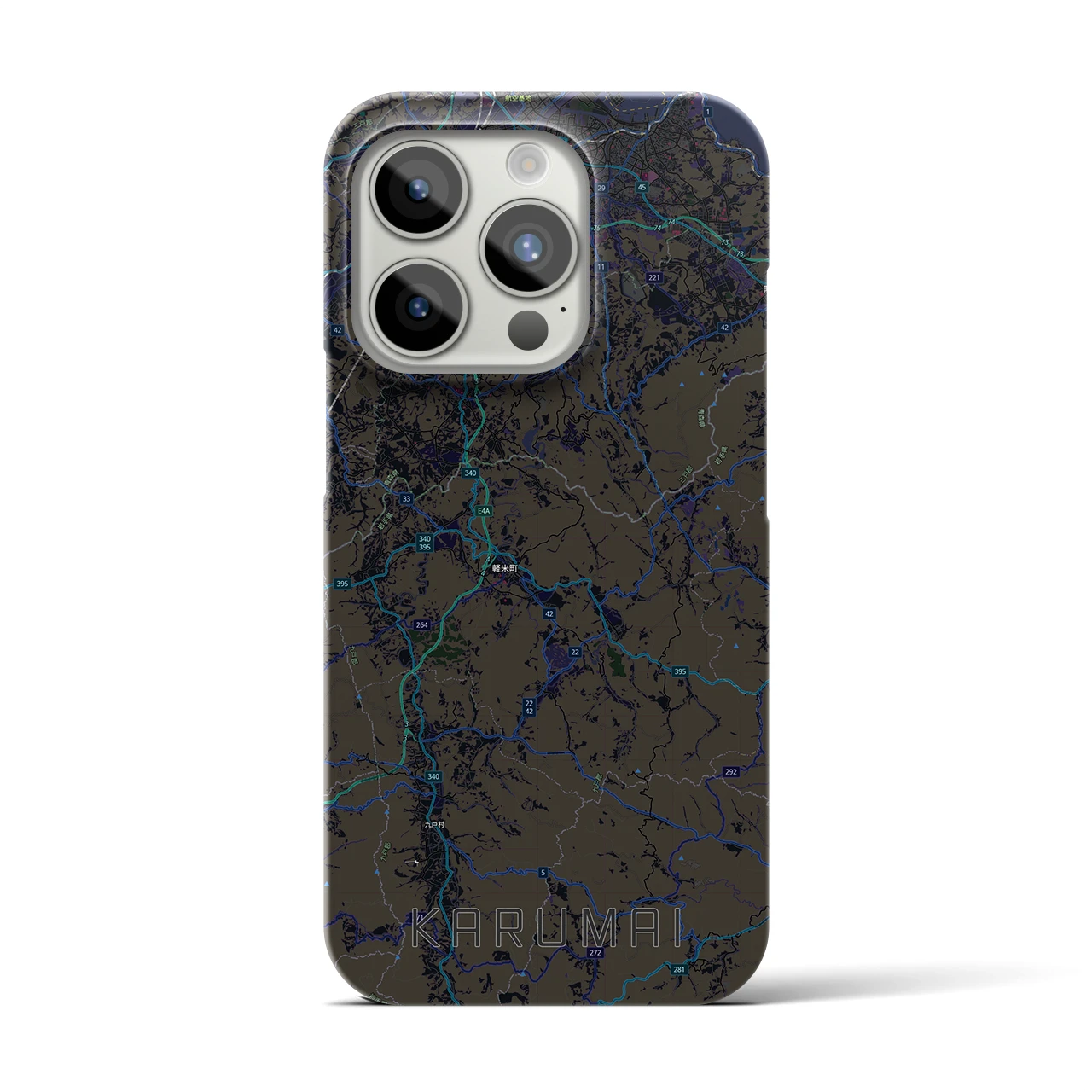 【軽米（岩手県）】地図柄iPhoneケース（バックカバータイプ）