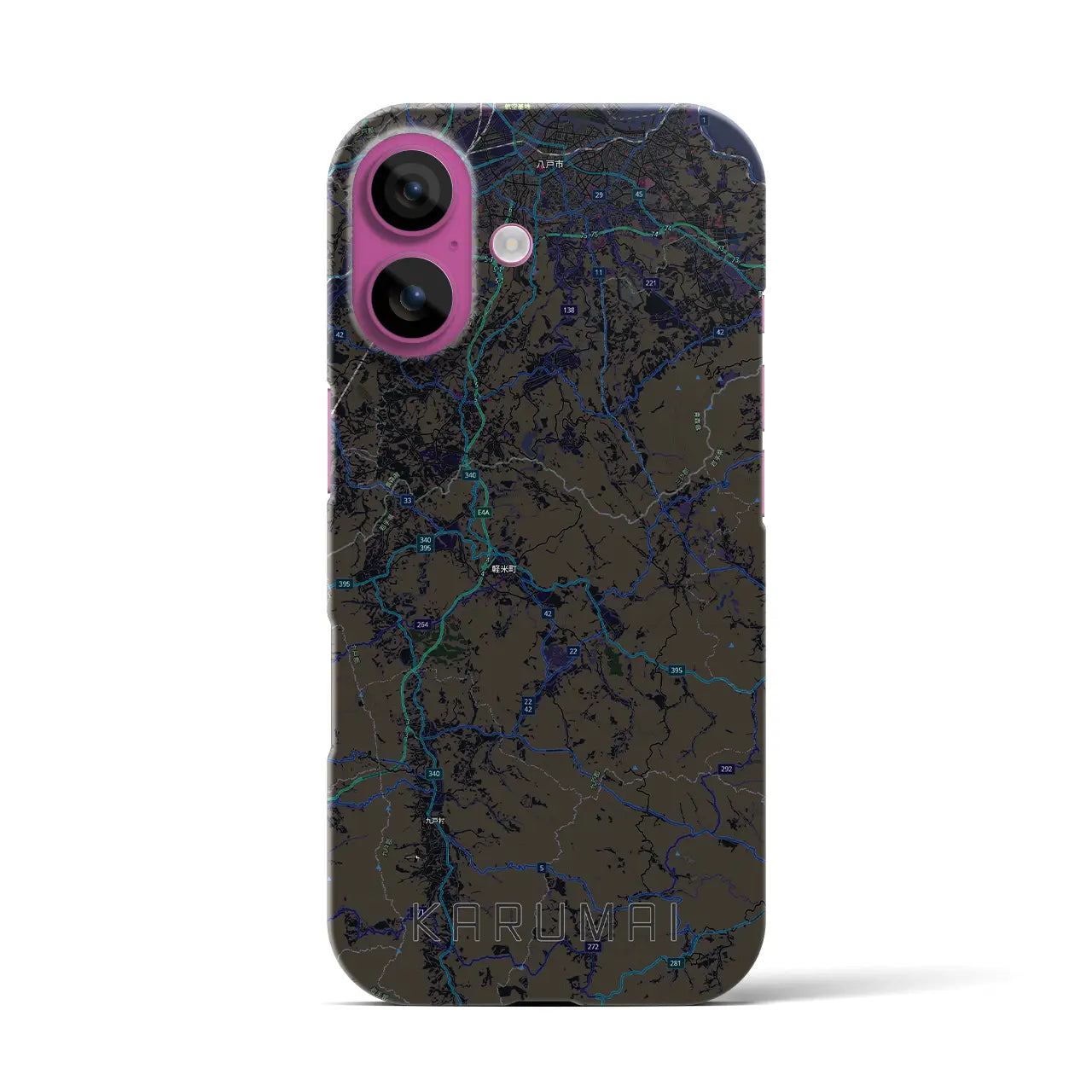 【軽米（岩手県）】地図柄iPhoneケース（バックカバータイプ）