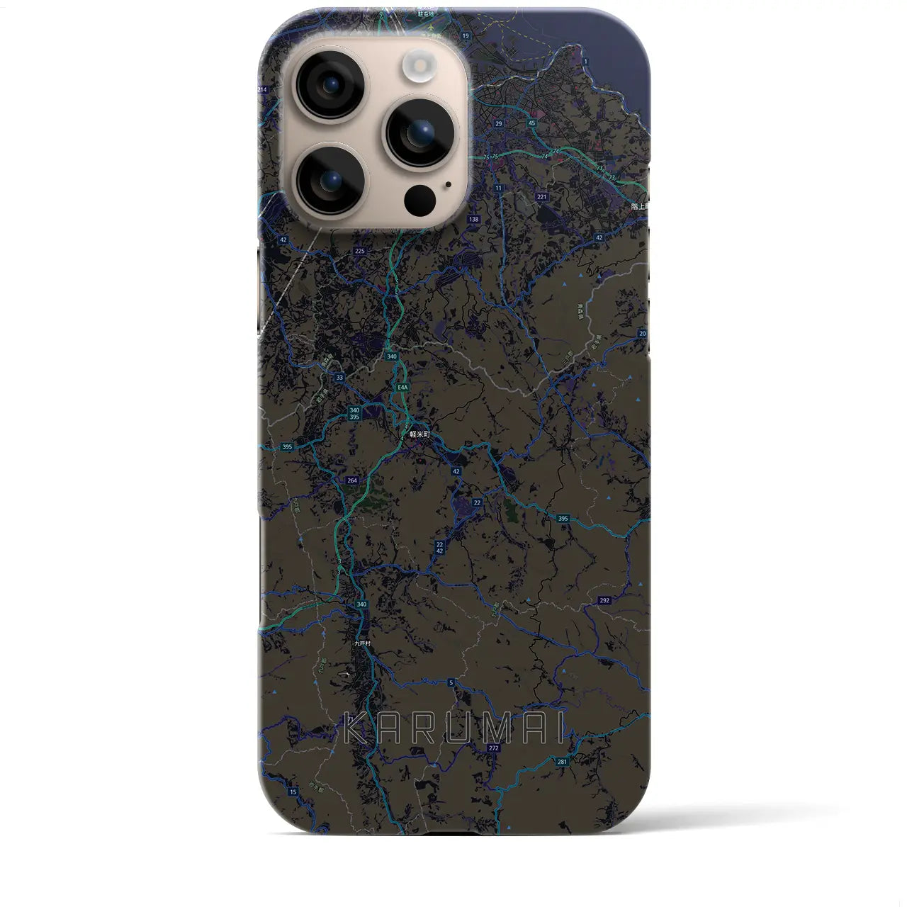 【軽米（岩手県）】地図柄iPhoneケース（バックカバータイプ）