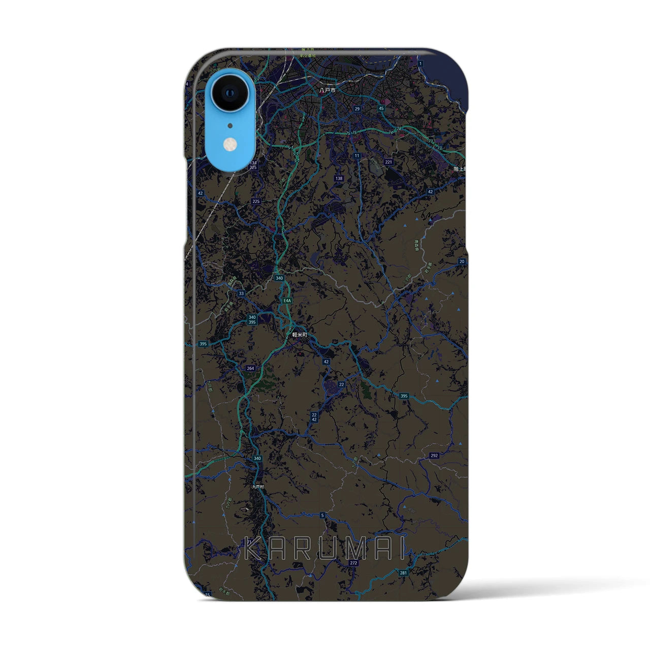 【軽米（岩手県）】地図柄iPhoneケース（バックカバータイプ）