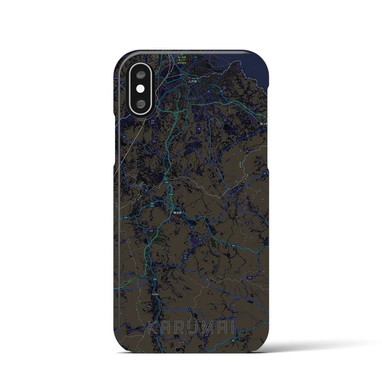 【軽米（岩手県）】地図柄iPhoneケース（バックカバータイプ）
