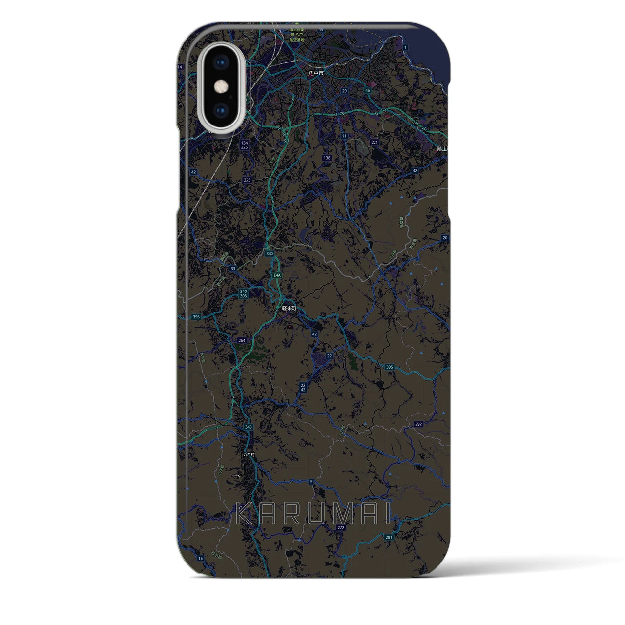 【軽米（岩手県）】地図柄iPhoneケース（バックカバータイプ）