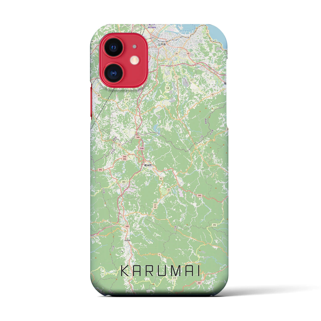 【軽米（岩手県）】地図柄iPhoneケース（バックカバータイプ）