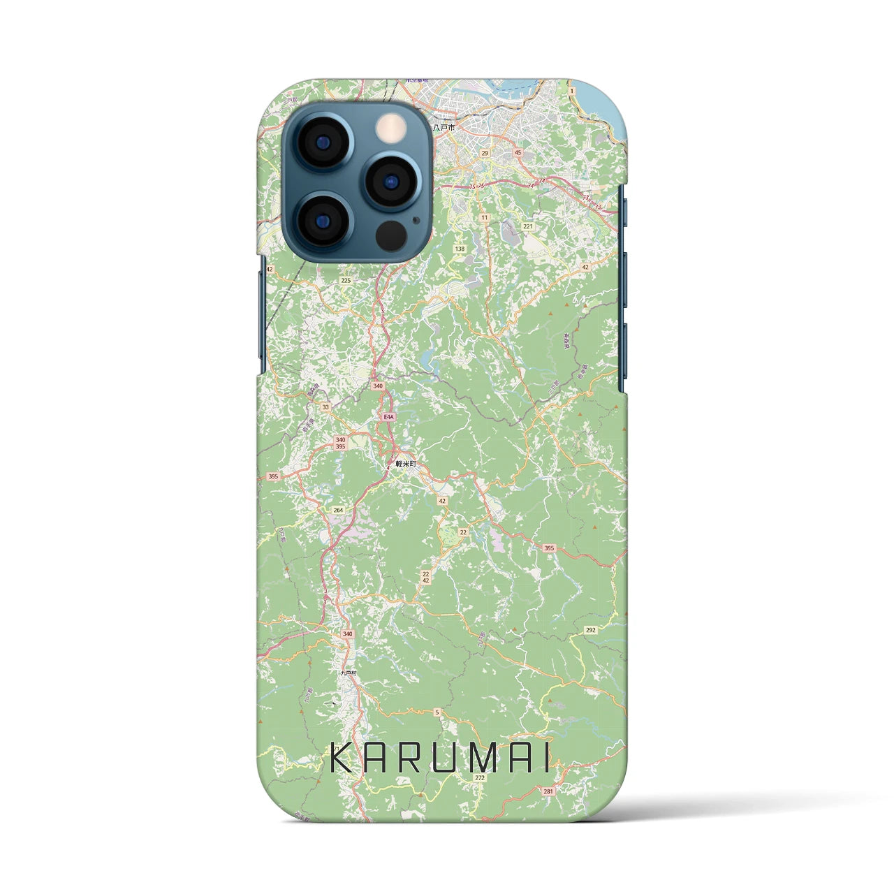 【軽米（岩手県）】地図柄iPhoneケース（バックカバータイプ）