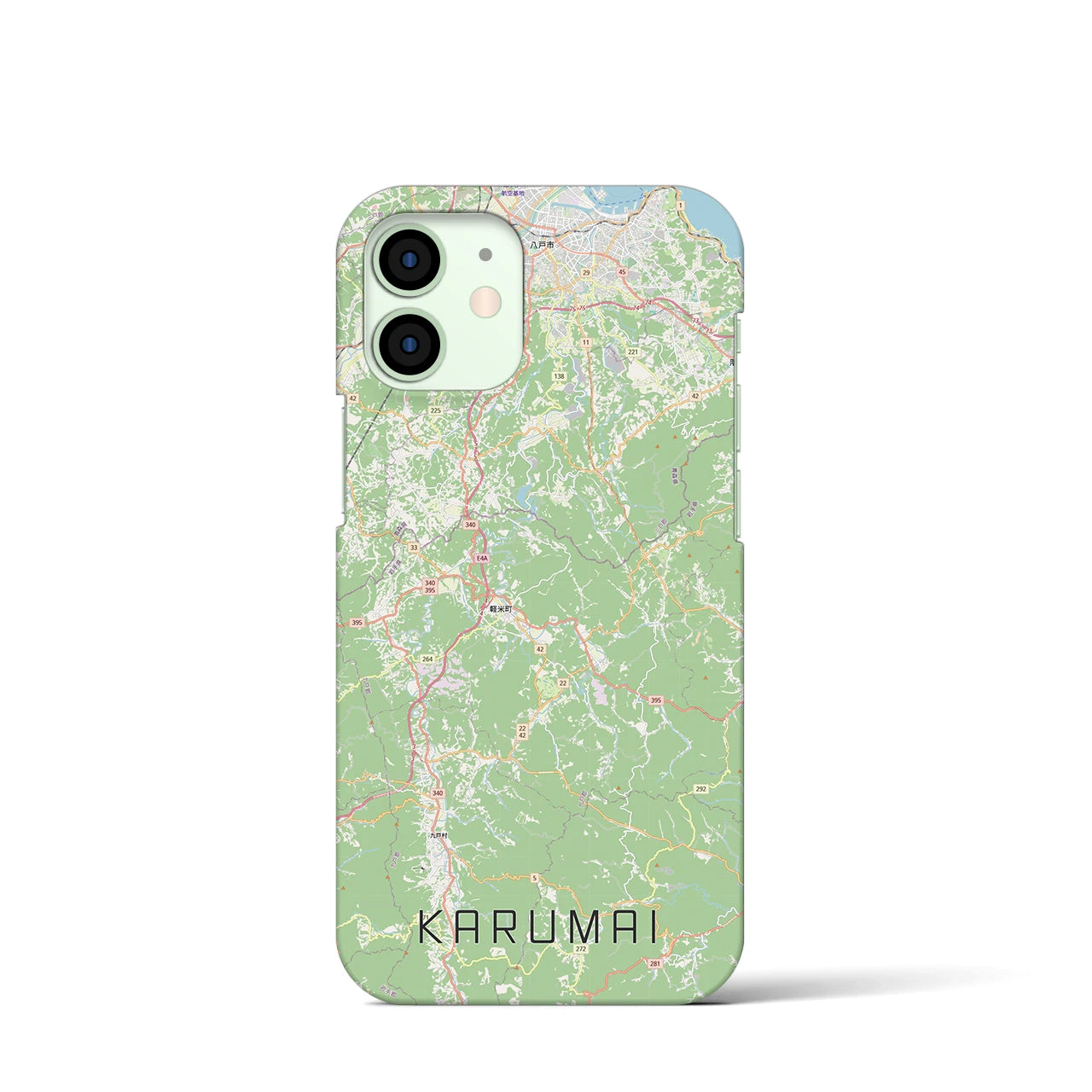 【軽米（岩手県）】地図柄iPhoneケース（バックカバータイプ）