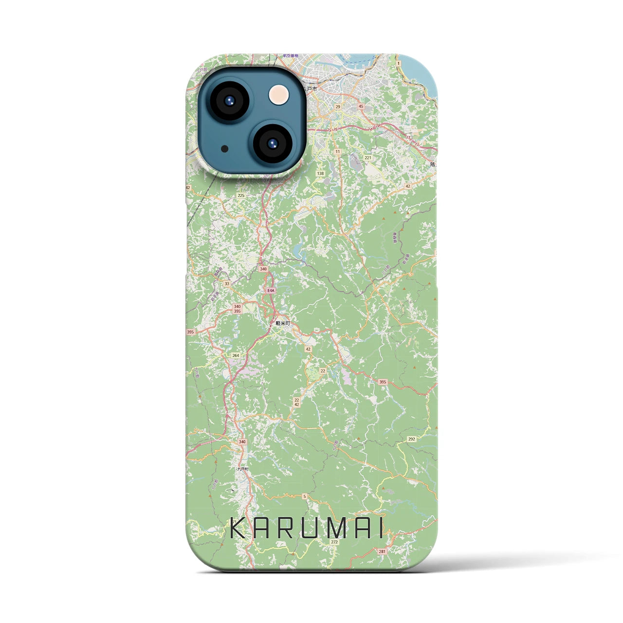 【軽米（岩手県）】地図柄iPhoneケース（バックカバータイプ）