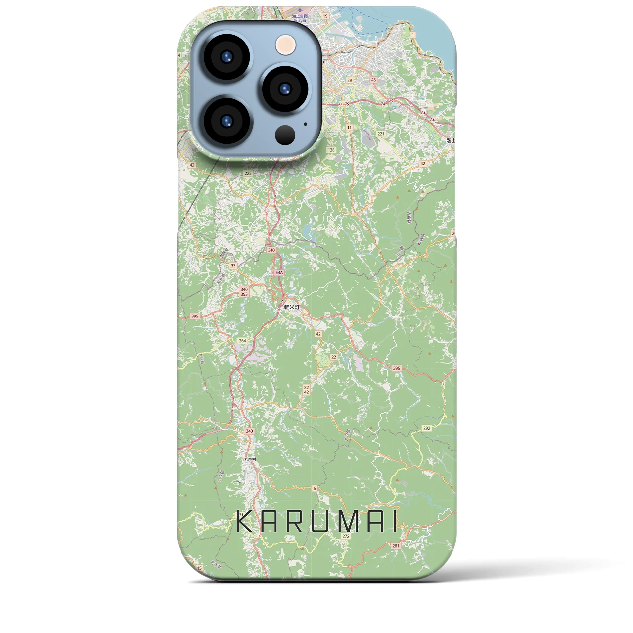 【軽米（岩手県）】地図柄iPhoneケース（バックカバータイプ）