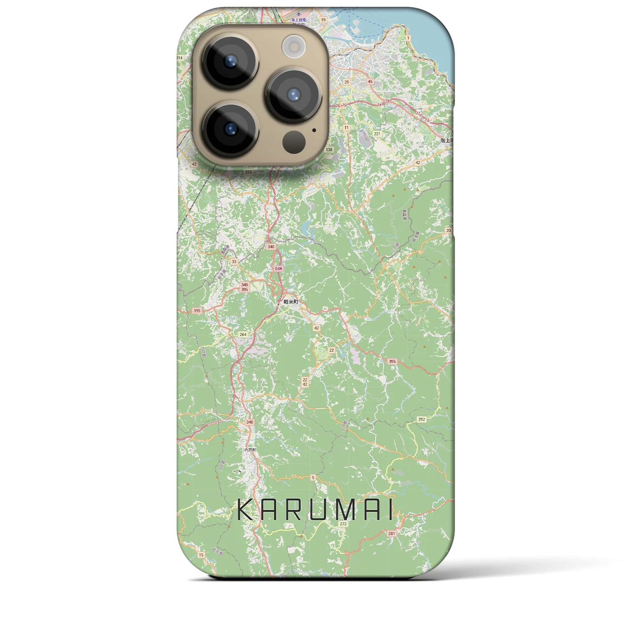 【軽米（岩手県）】地図柄iPhoneケース（バックカバータイプ）