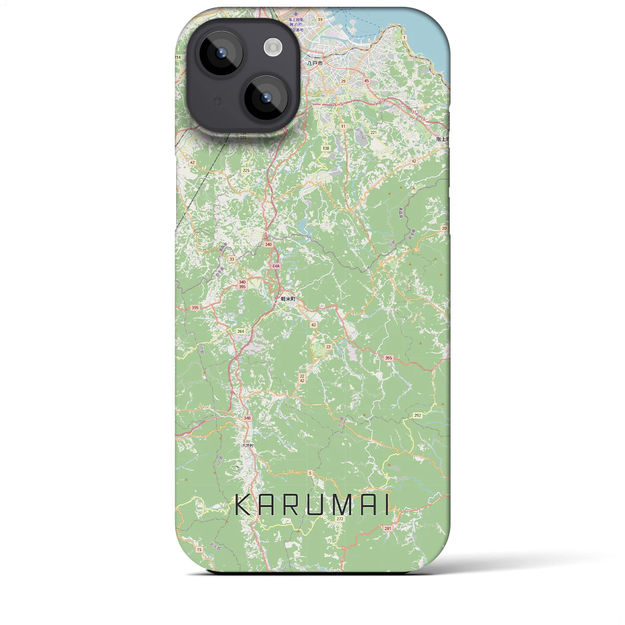 【軽米（岩手県）】地図柄iPhoneケース（バックカバータイプ）