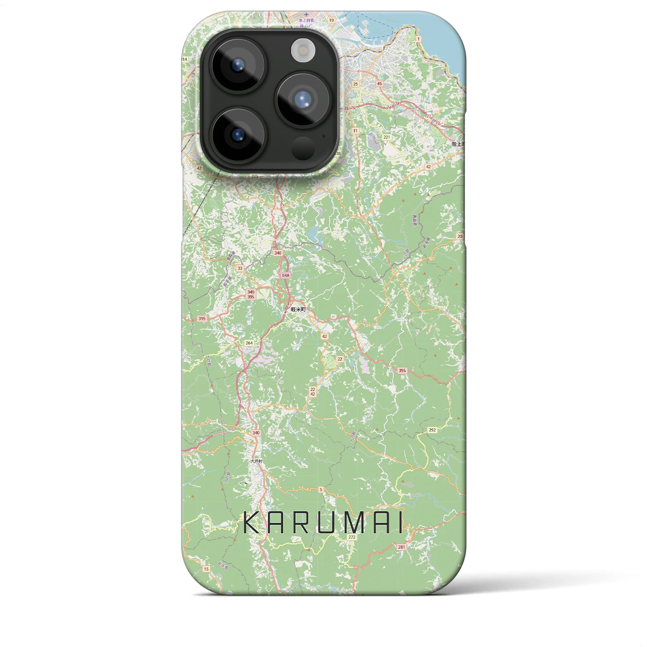 【軽米（岩手県）】地図柄iPhoneケース（バックカバータイプ）