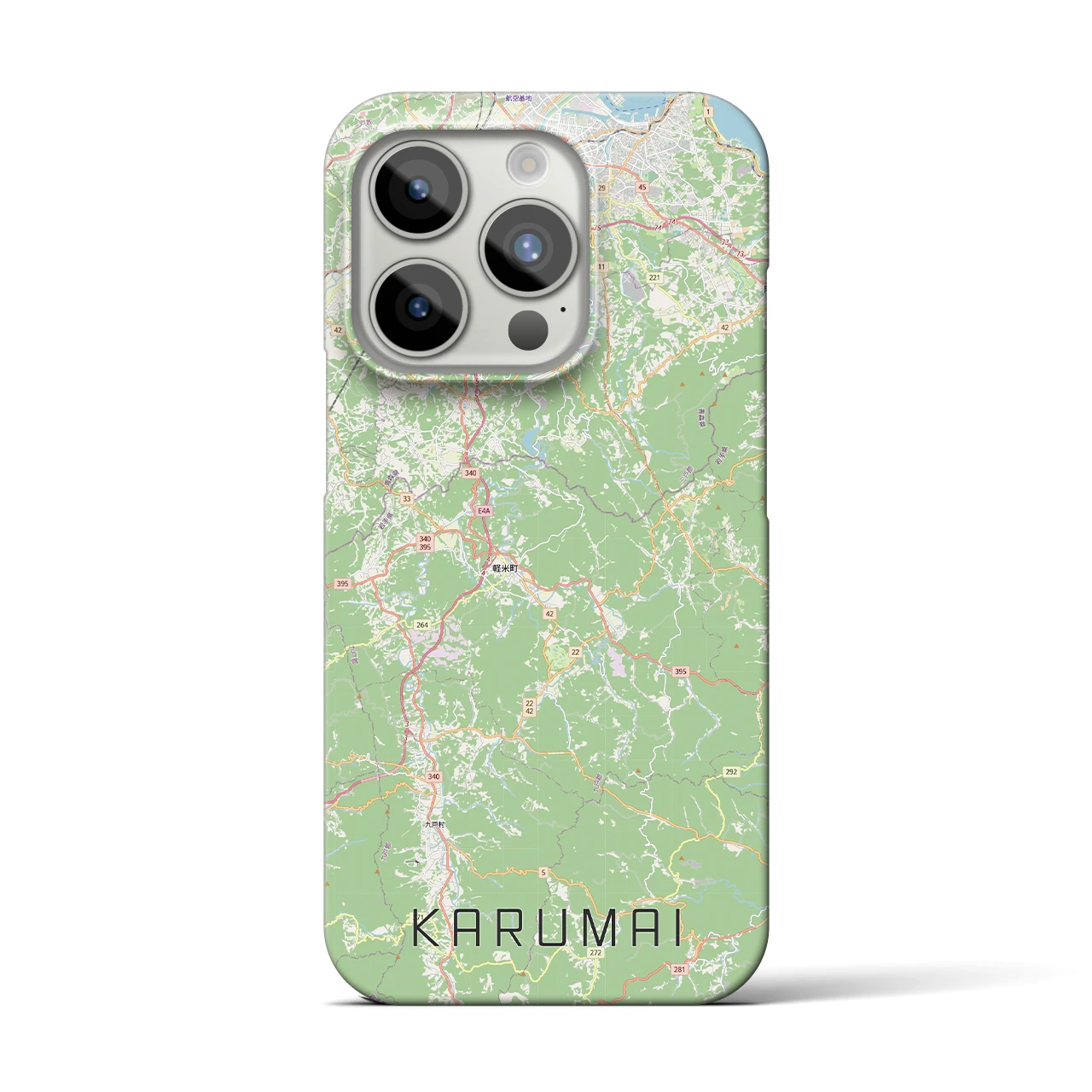 【軽米（岩手県）】地図柄iPhoneケース（バックカバータイプ）