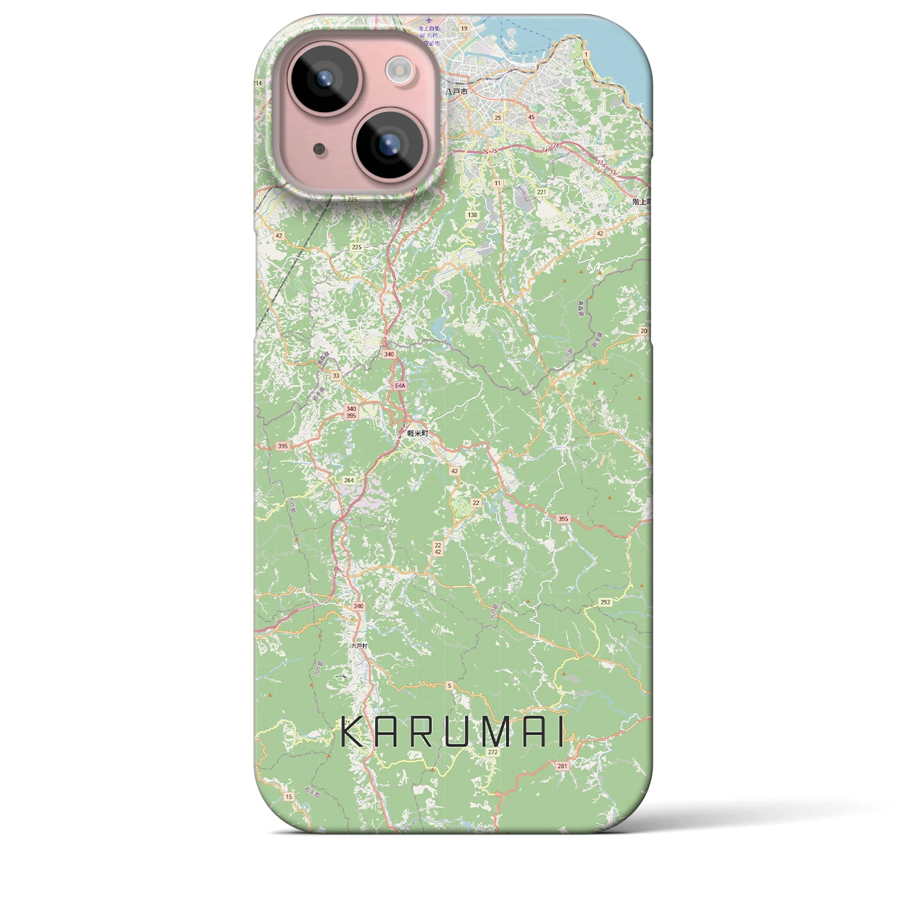 【軽米（岩手県）】地図柄iPhoneケース（バックカバータイプ）