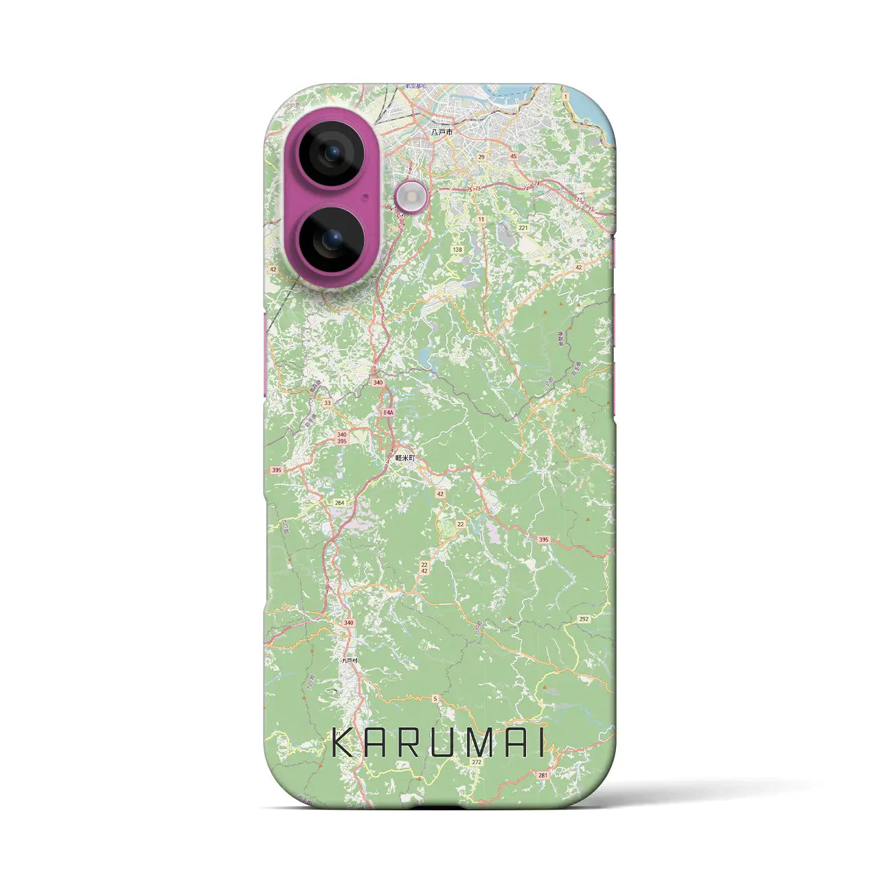 【軽米（岩手県）】地図柄iPhoneケース（バックカバータイプ）