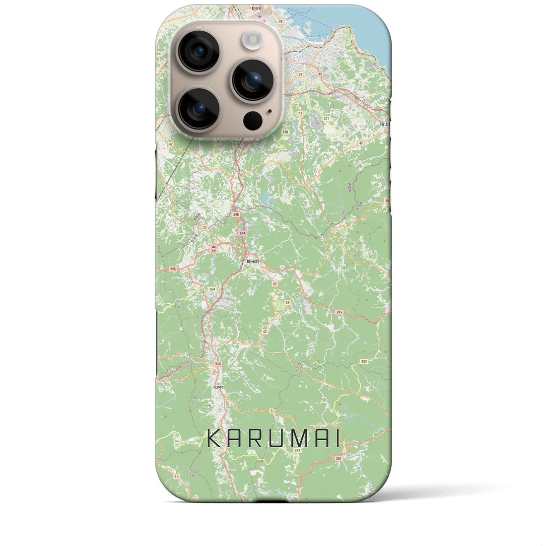 【軽米（岩手県）】地図柄iPhoneケース（バックカバータイプ）