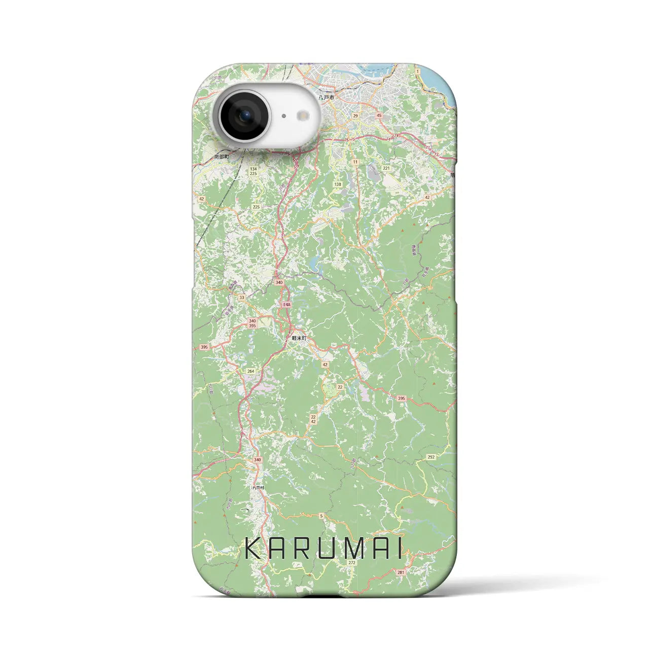 【軽米（岩手県）】地図柄iPhoneケース（バックカバータイプ）