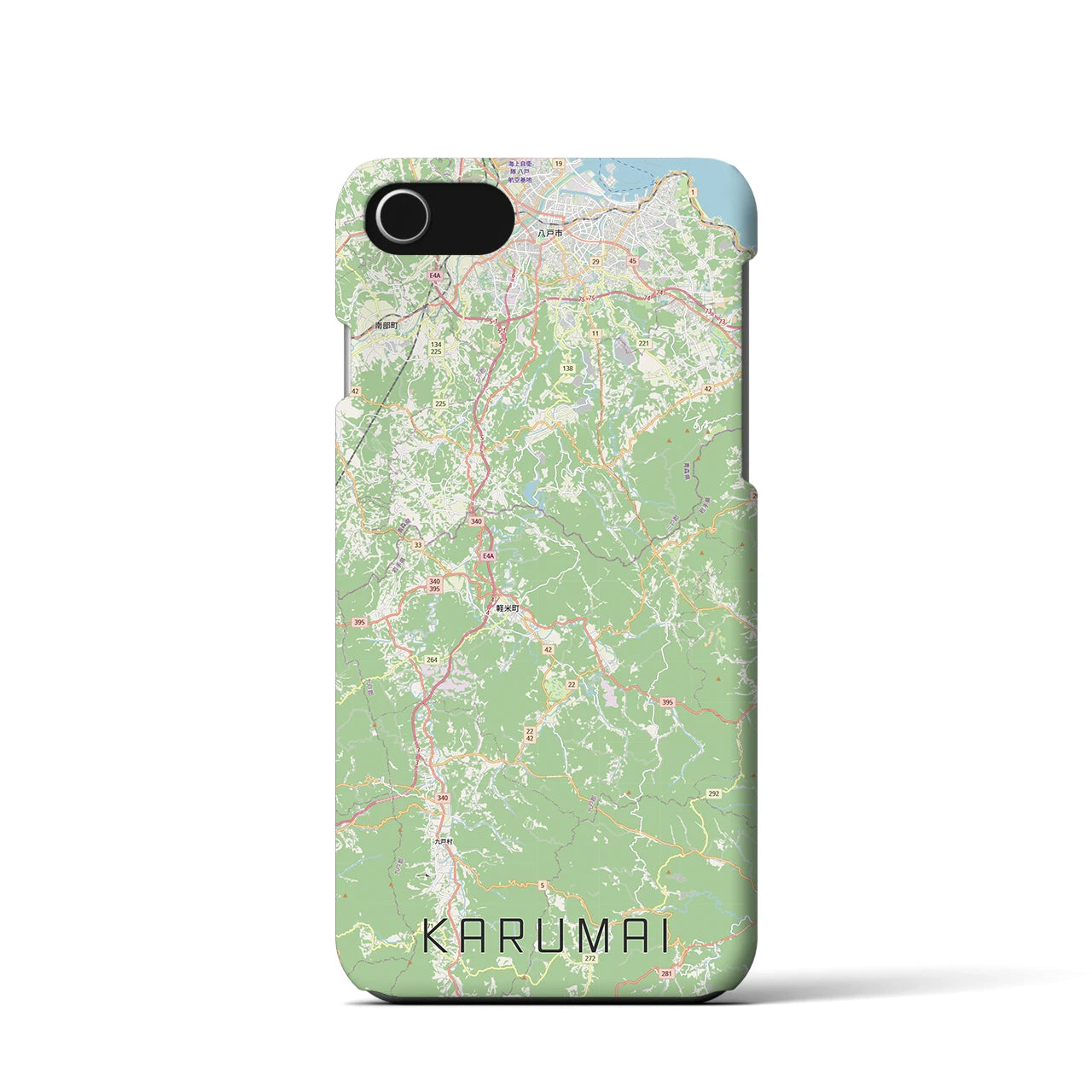 【軽米（岩手県）】地図柄iPhoneケース（バックカバータイプ）