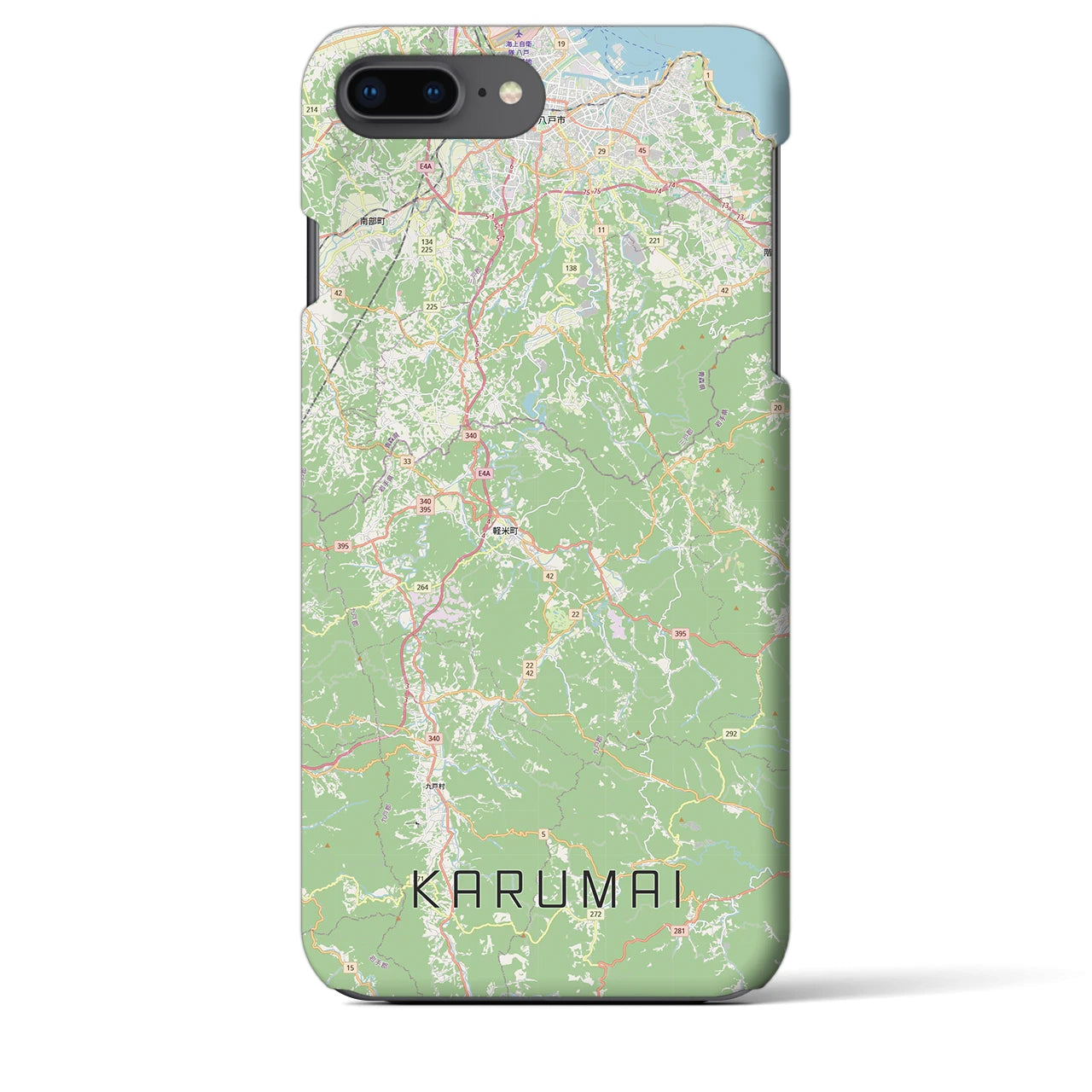 【軽米（岩手県）】地図柄iPhoneケース（バックカバータイプ）