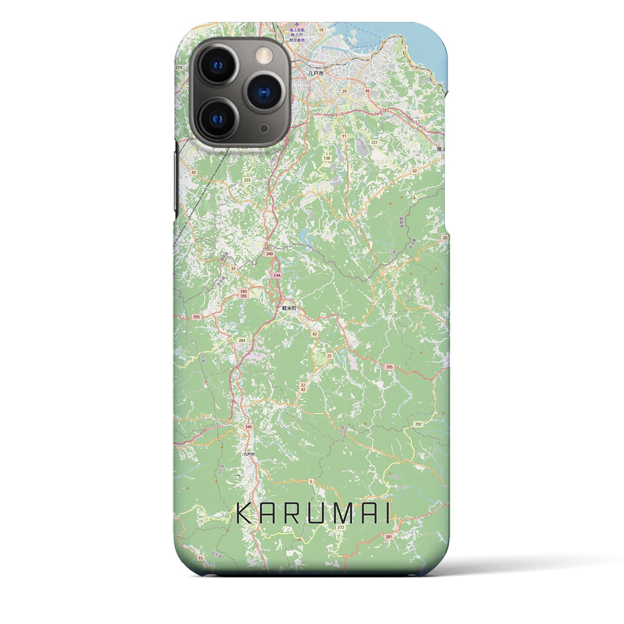 【軽米（岩手県）】地図柄iPhoneケース（バックカバータイプ）