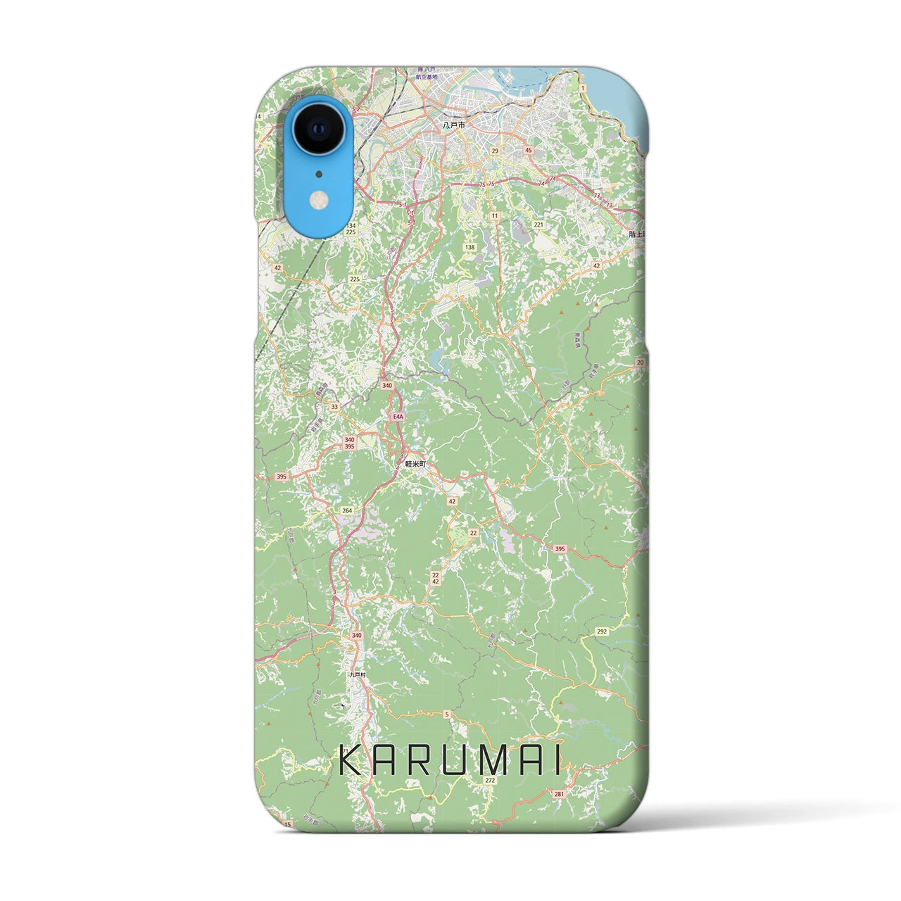【軽米（岩手県）】地図柄iPhoneケース（バックカバータイプ）