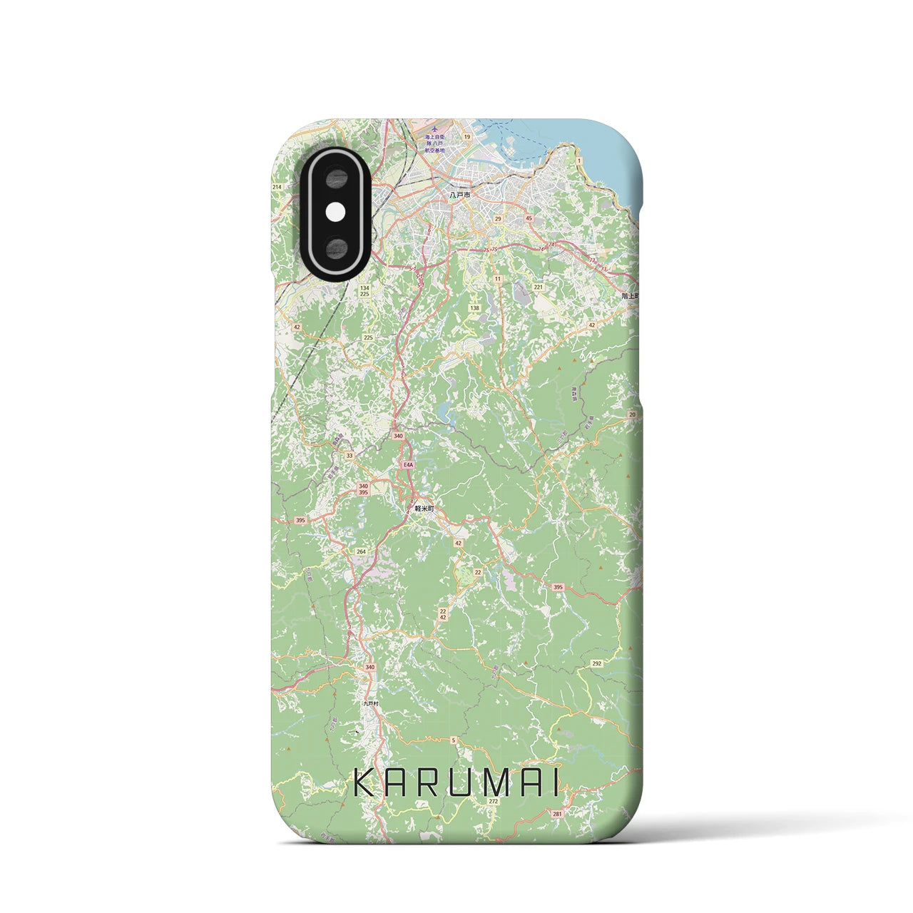 【軽米（岩手県）】地図柄iPhoneケース（バックカバータイプ）