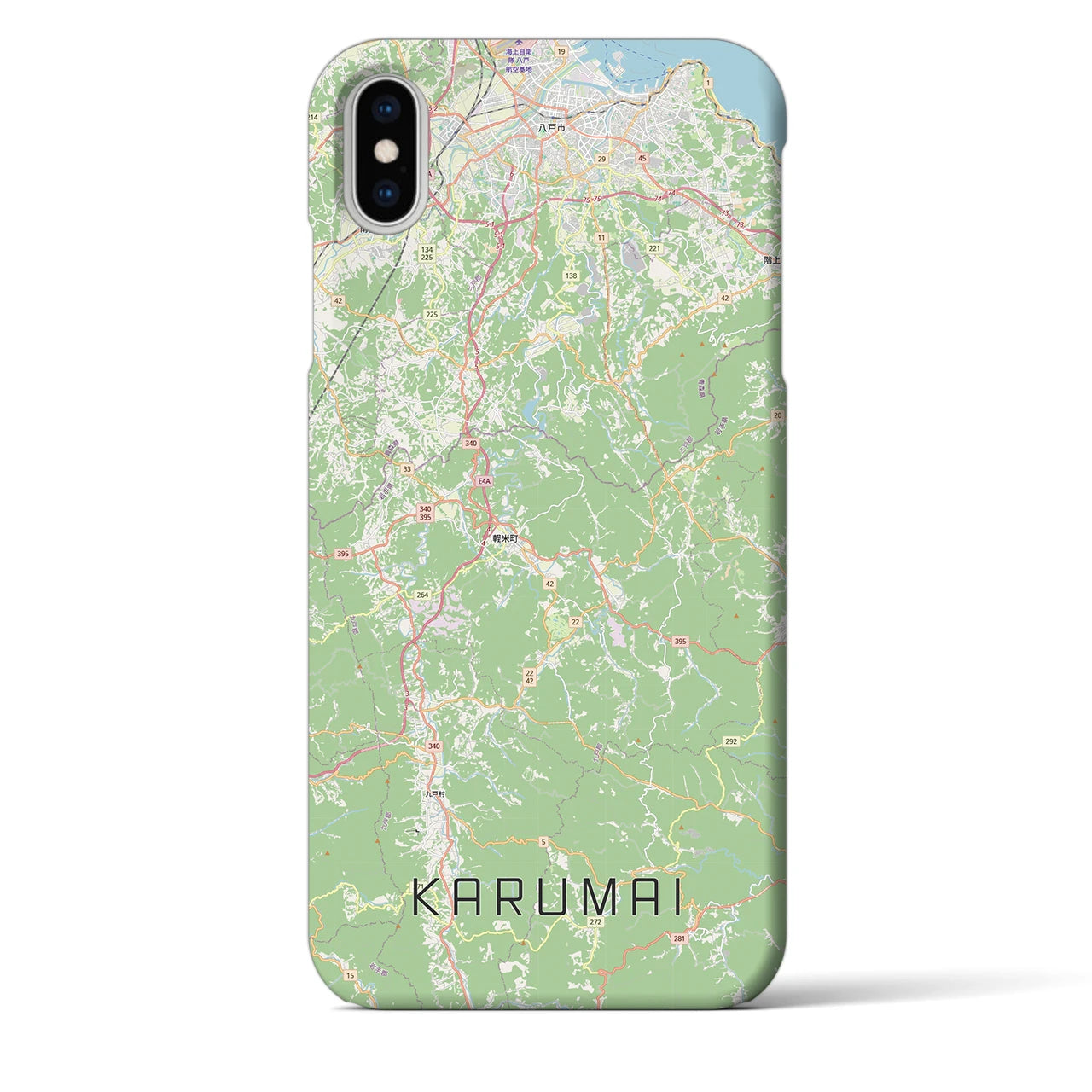 【軽米（岩手県）】地図柄iPhoneケース（バックカバータイプ）