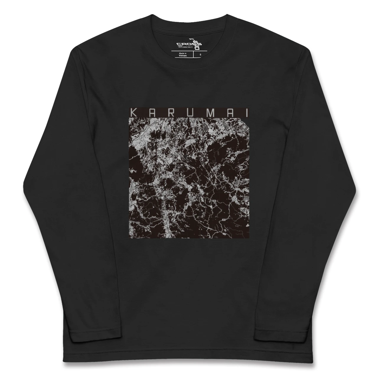 【軽米（岩手県）】地図柄ロングスリーブTシャツ
