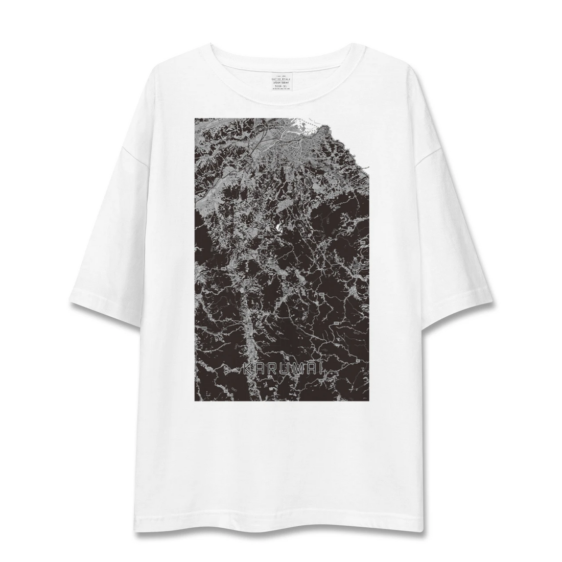 【軽米(岩手県)】地図柄ビッグシルエットTシャツ
