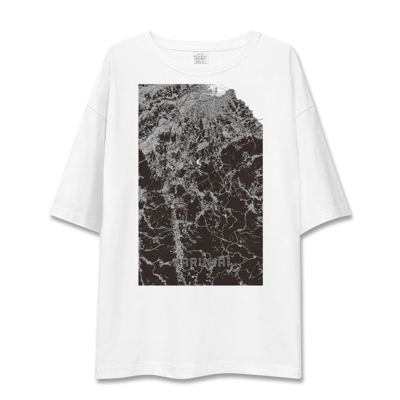 【軽米（岩手県）】地図柄ビッグシルエットTシャツ
