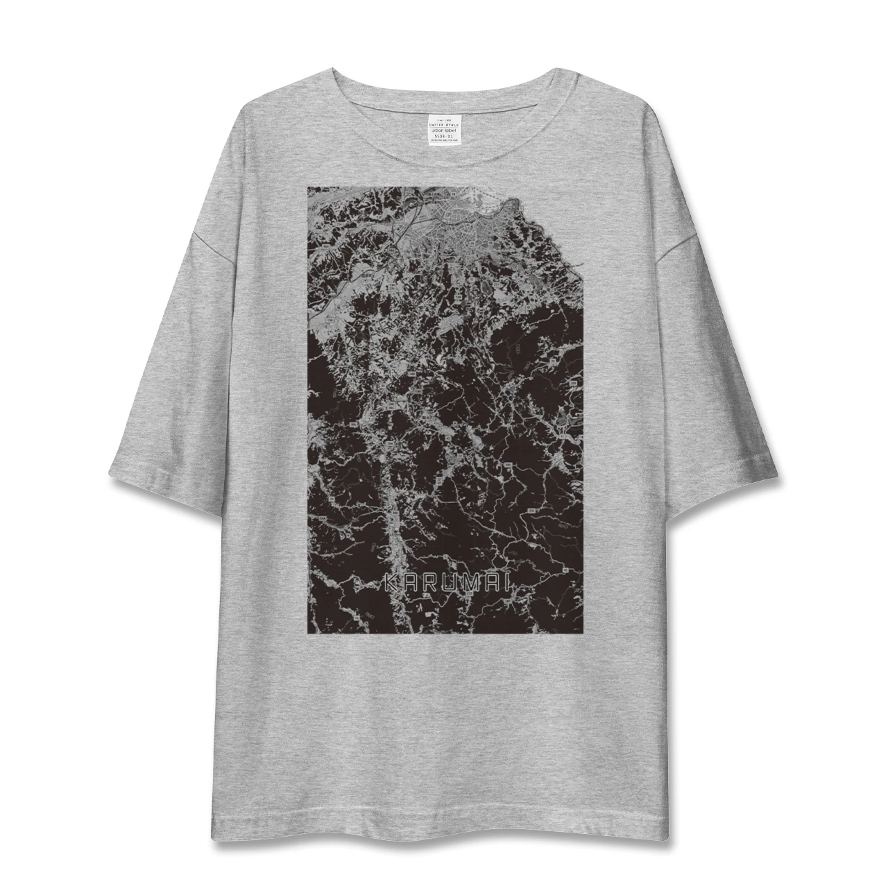 【軽米（岩手県）】地図柄ビッグシルエットTシャツ