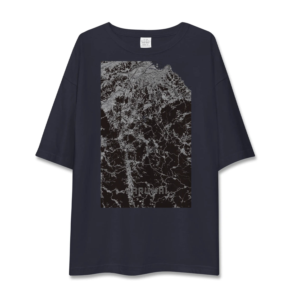 【軽米（岩手県）】地図柄ビッグシルエットTシャツ